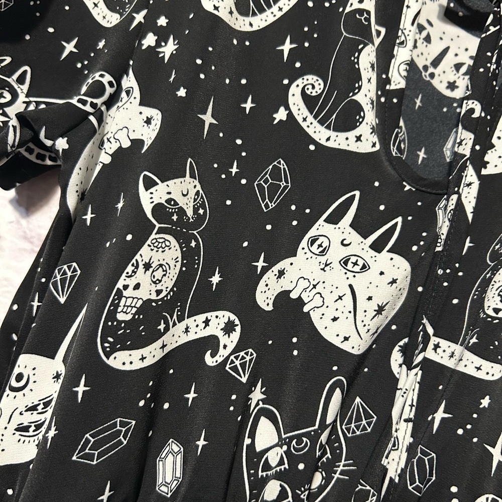Unique Vintage Cats Dress Size XS - Picture 6 of 11